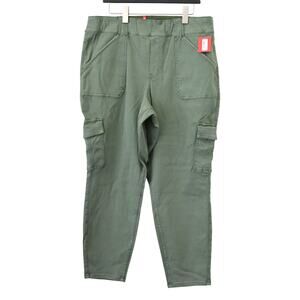 Spanx Soft Sage Petite Stretch Twill Ankle Cargo Pants Size 3X 20311Q